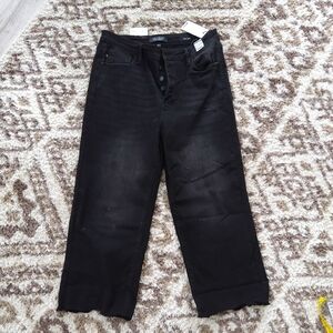 Judy Blue Women's Classic Black Wide Leg Jeans